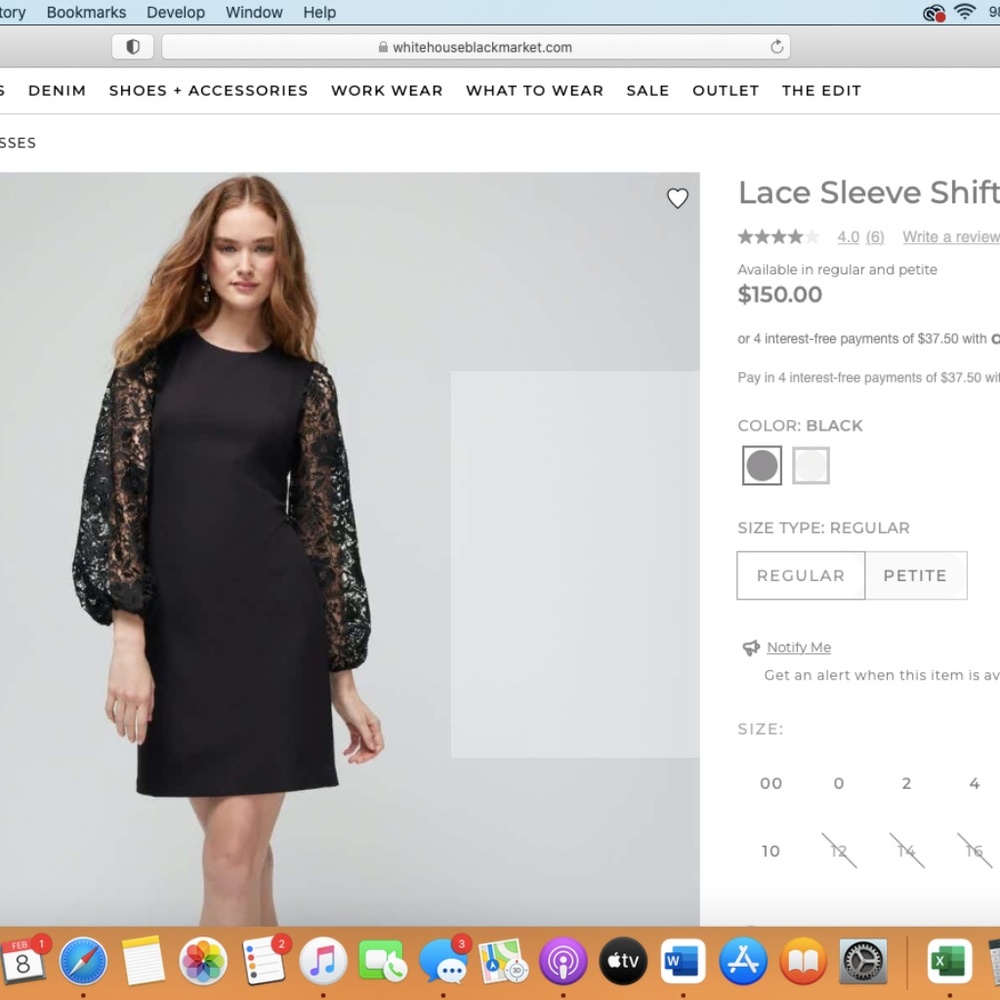 Lace Sleeve Shift Dress